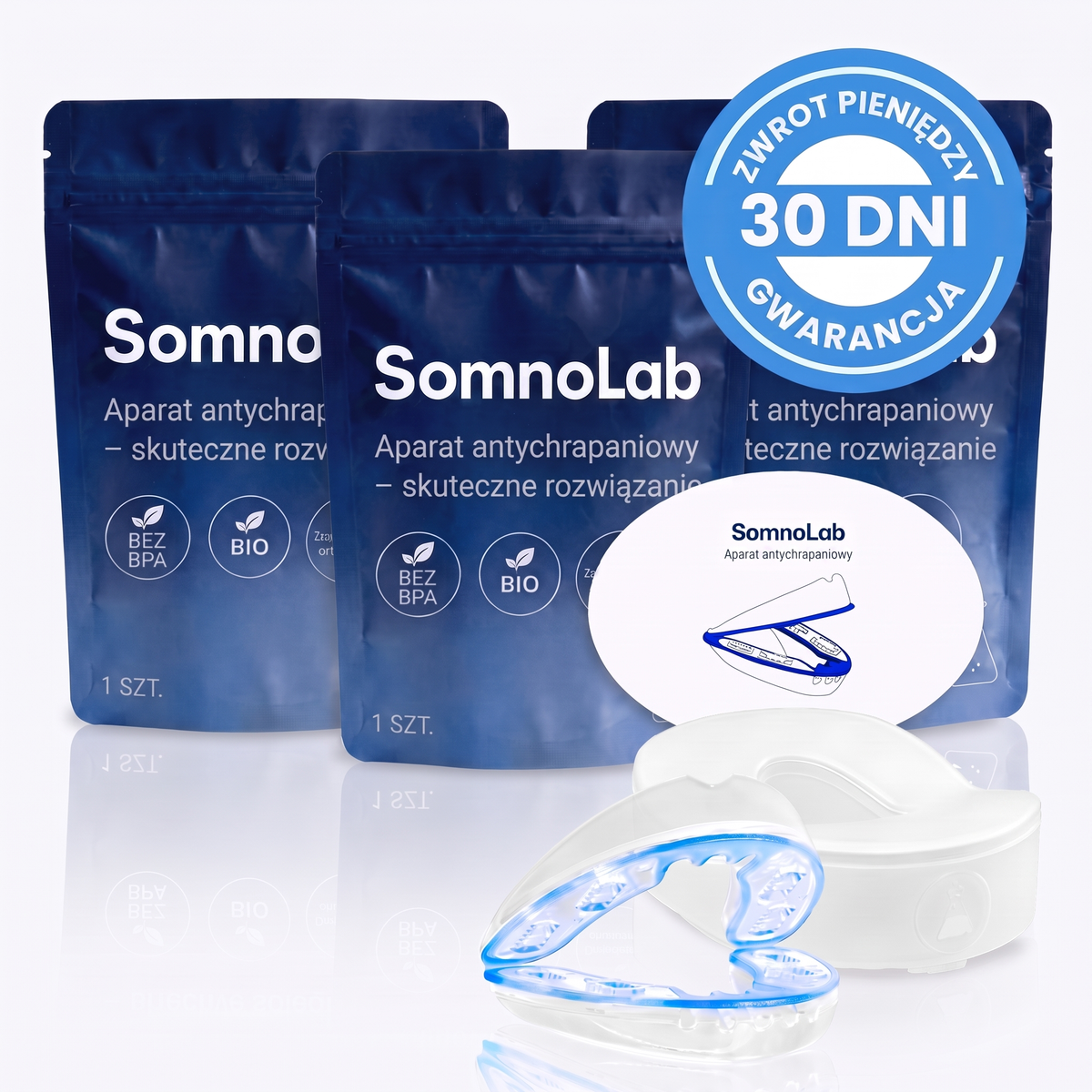 Pozbądź się chrapania już od pierwszej nocy – SomnoLab (+ HIGIENICZNE ETUI OCHRONNE GRATIS)